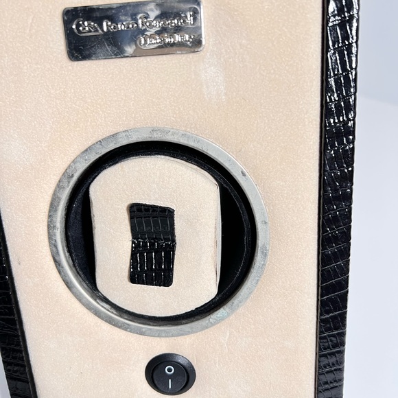 Renzo Romagnoli Black Crocco Leather Single Watch Wander Box RENZBO-045 - Picture 7 of 16